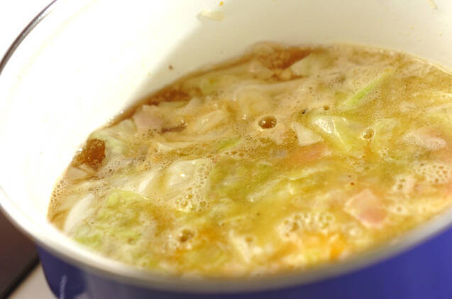 カボチャのパスタ入りミネストローネの作り方の手順9
