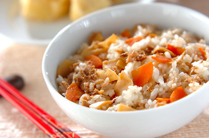 タケノコとツナの混ぜご飯