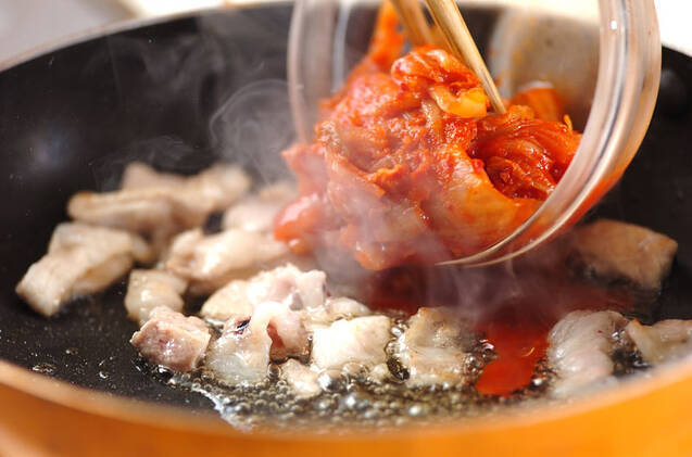 肉キムチ奴の作り方の手順5