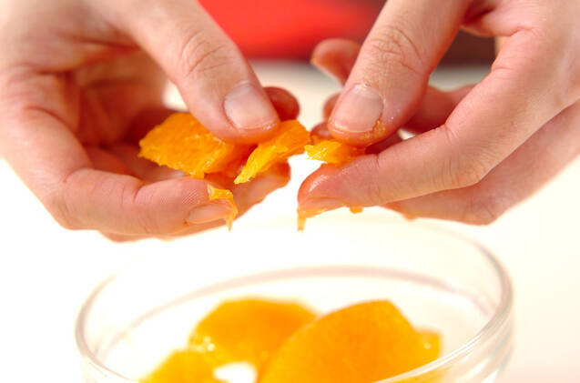 オレンジのムースの作り方の手順2