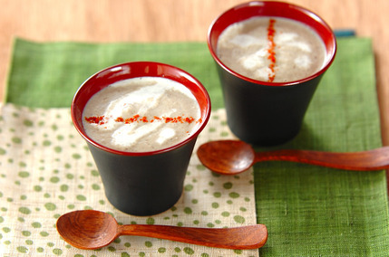 冷凍キノコのポタージュスープ