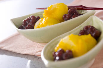 白玉団子カボチャあん