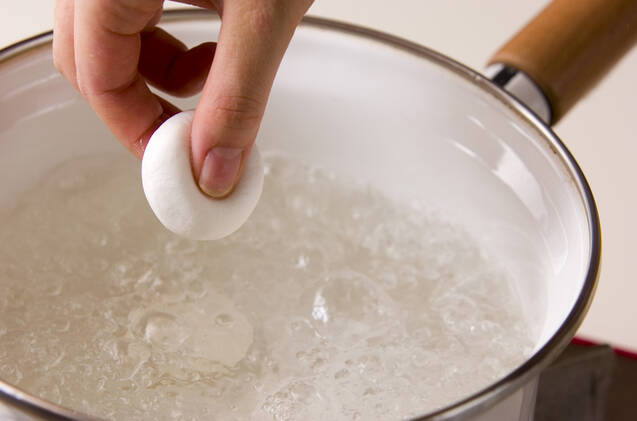 白玉団子カボチャあんの作り方の手順3