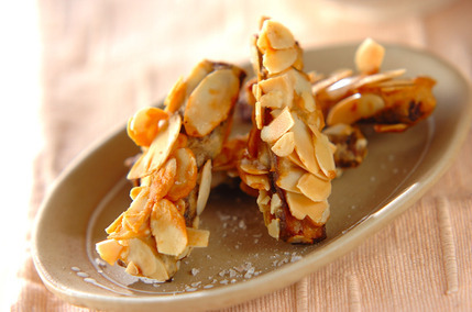 ゴボウのアーモンド揚げ