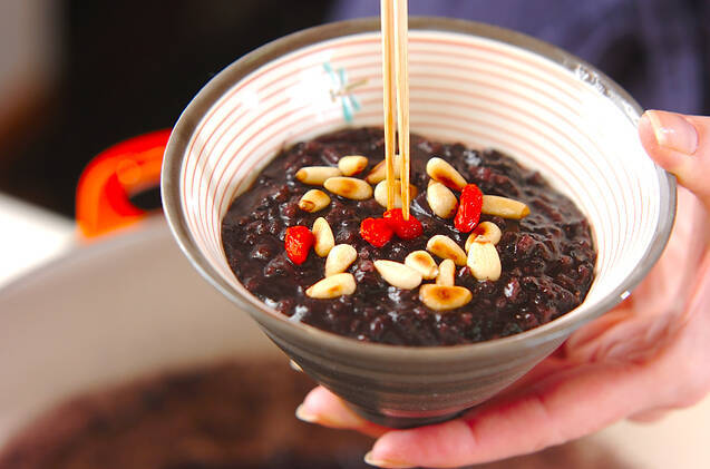 ホタテ風味の黒々がゆの作り方の手順7