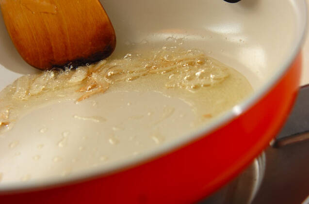 タコとアスパラのパスタの作り方の手順4