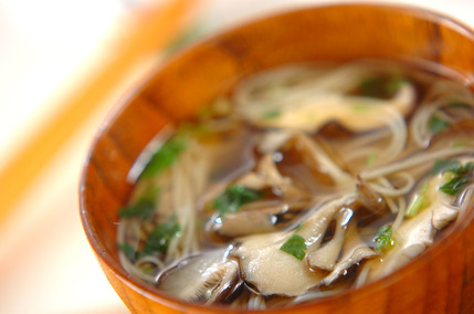 キノコ素麺汁