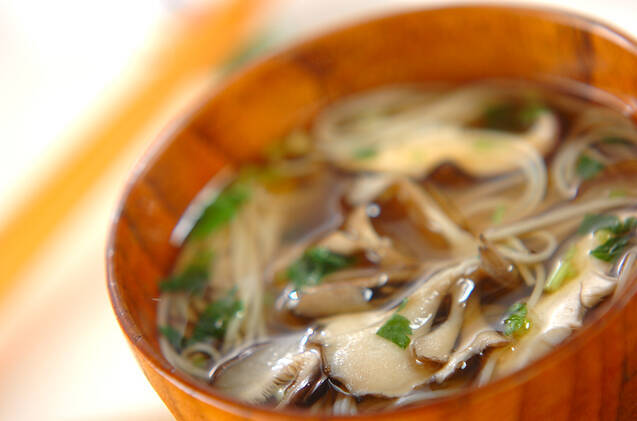 キノコ素麺汁
