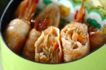 きんぴら肉巻きソテー