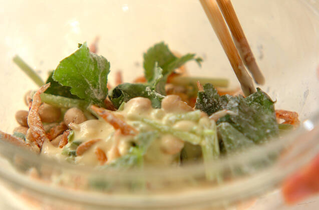 大豆と桜エビのかき揚げの作り方の手順4