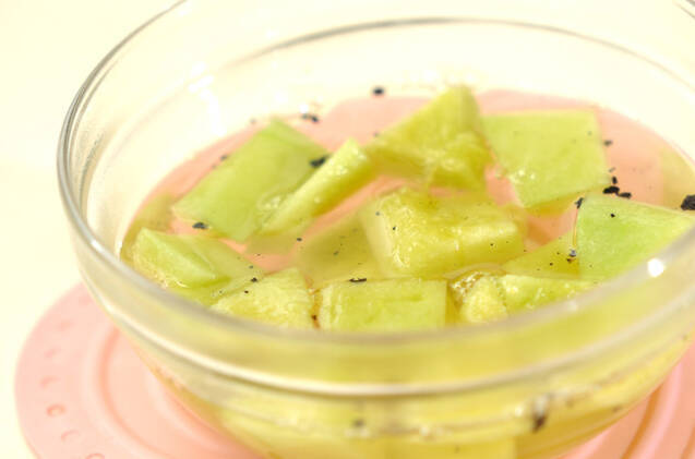 メロンのシロップ漬けの作り方の手順4