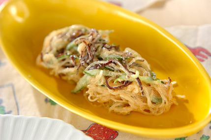 春雨のタラコマヨサラダ