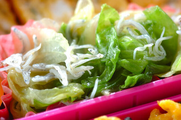 レタスのジャコ蒸し