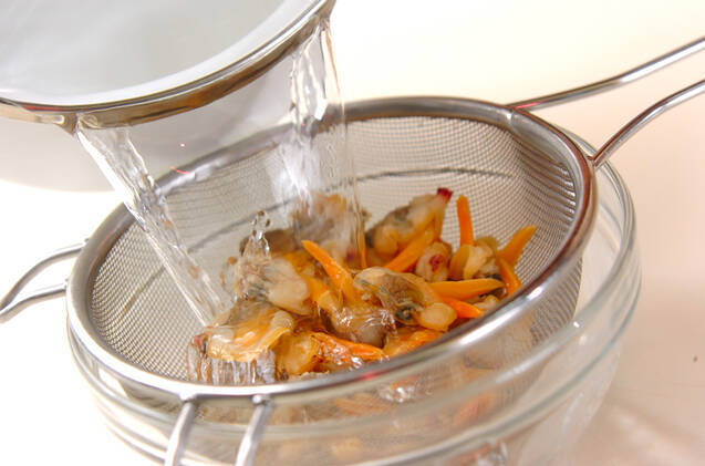 アオヤギの酢みそ和えの作り方の手順1