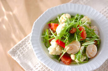 ホタテとグレープフルーツのサラダ