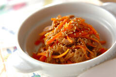 ニンジンとツナのナメタケ炒め