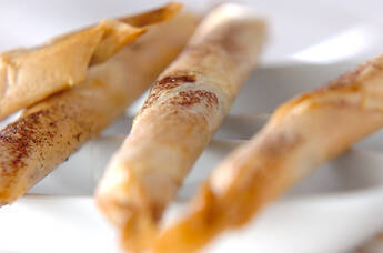 チョコバナナのパリパリ巻き