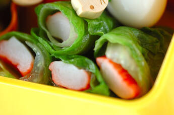 レタスのカニカマ巻き