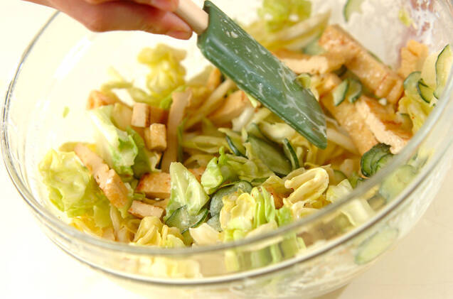 キャベツと油揚げのサラダの作り方の手順6