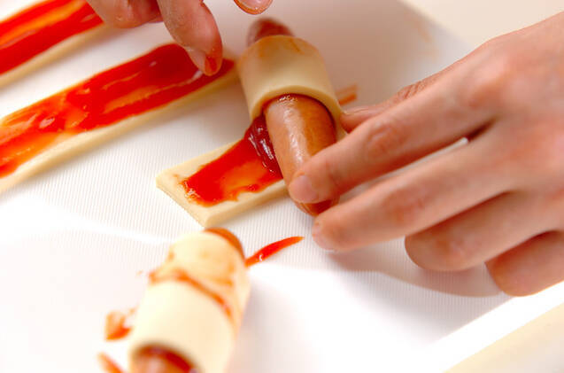 ソーセージパイ包みの作り方の手順3