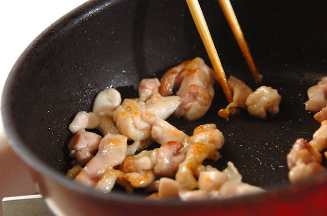 新ジャガイモと鶏肉の炒めものの作り方の手順6