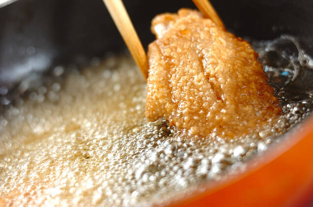 ユズジャムで手羽の唐揚げの作り方の手順3