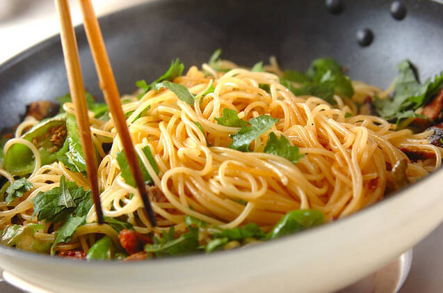 イワシと万願寺のパスタの作り方の手順9