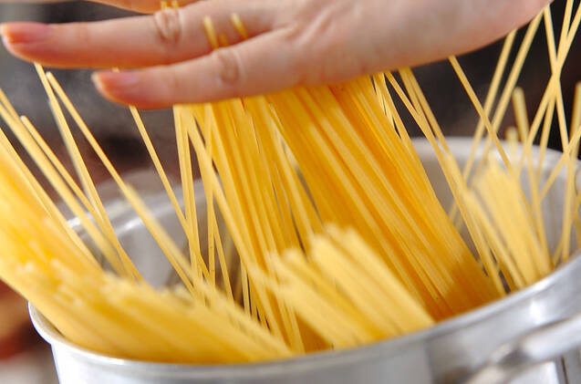 イワシと万願寺のパスタの作り方の手順6