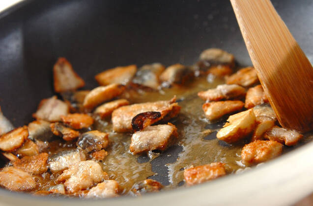 イワシと万願寺のパスタの作り方の手順7