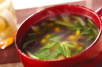 チンゲンサイのトロミスープ