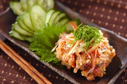 アジの香味みそたたき