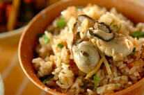 カキの炊き込みご飯