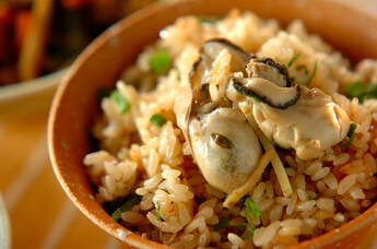 カキの炊き込みご飯