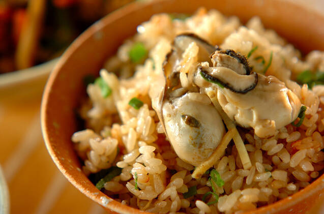 カキの炊き込みご飯