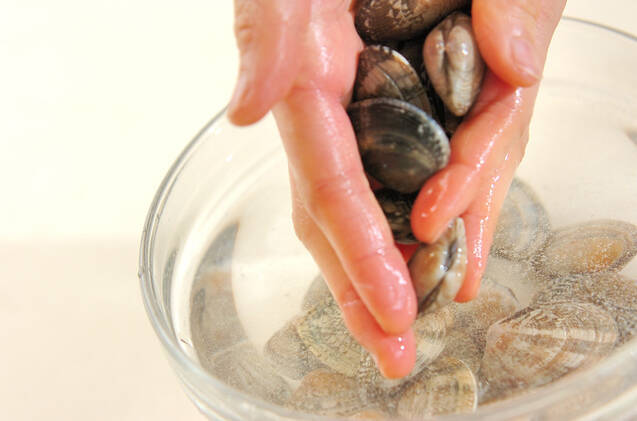 アサリの春雨スープの作り方の手順1