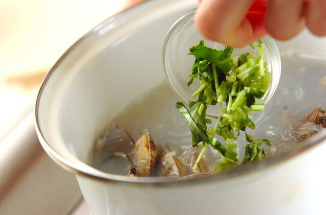アサリの春雨スープの作り方の手順3