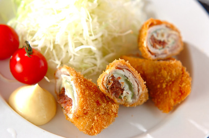 豚肉の梅おかかチーズ巻きフライ