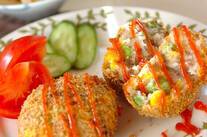 エンドウ豆入りコロッケ