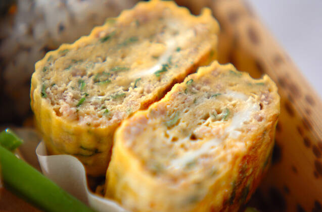 肉そぼろの卵焼き