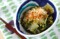 水菜と白菜のおひたし