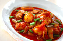新ジャガのトマト煮込み