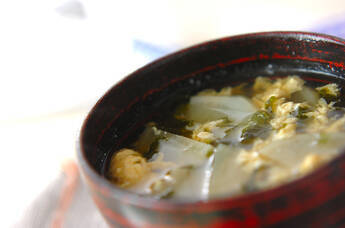 カブのかきたま汁