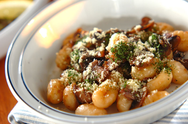 キノコソースのニョッキ