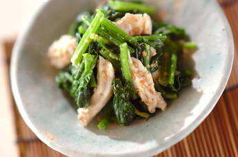 ホウレン草と鶏のゴマ和え