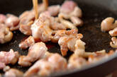 鶏肉とシイタケのオイスター素麺の作り方1