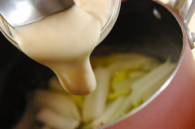 白菜のクリーム煮の作り方の手順3
