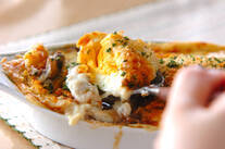 ゆで卵の豆乳グラタン