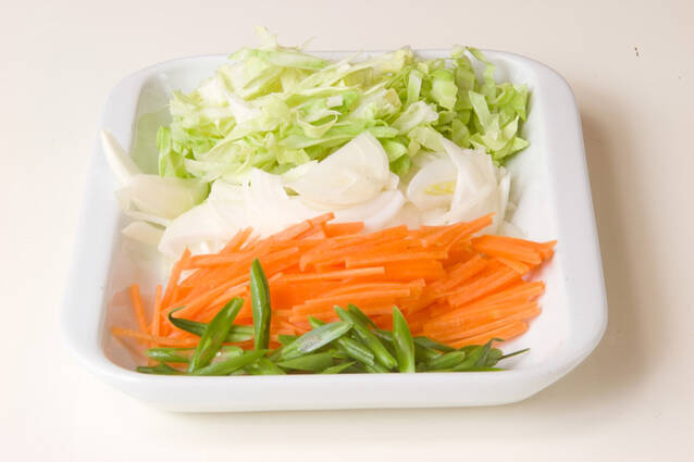 キャベツのせん切りスープの作り方の手順1