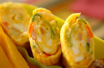 ポテサラ卵焼き