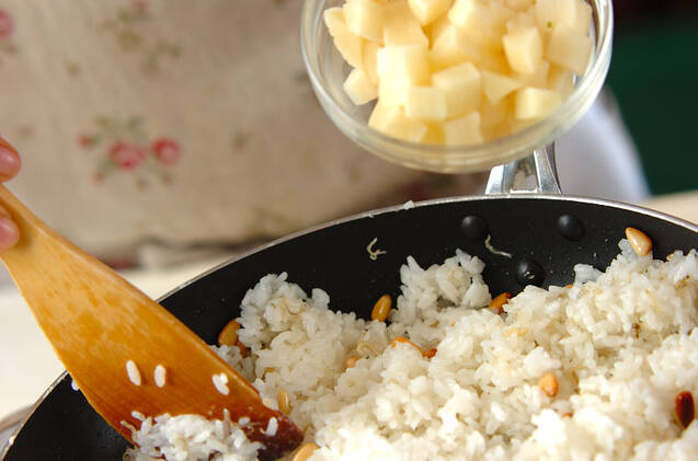 漬け物あんかけチャーハンの作り方の手順4